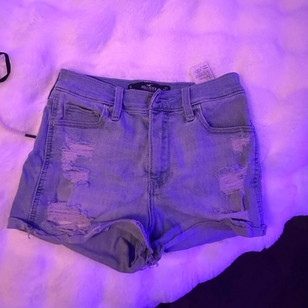 Blue ripped Jean shorts